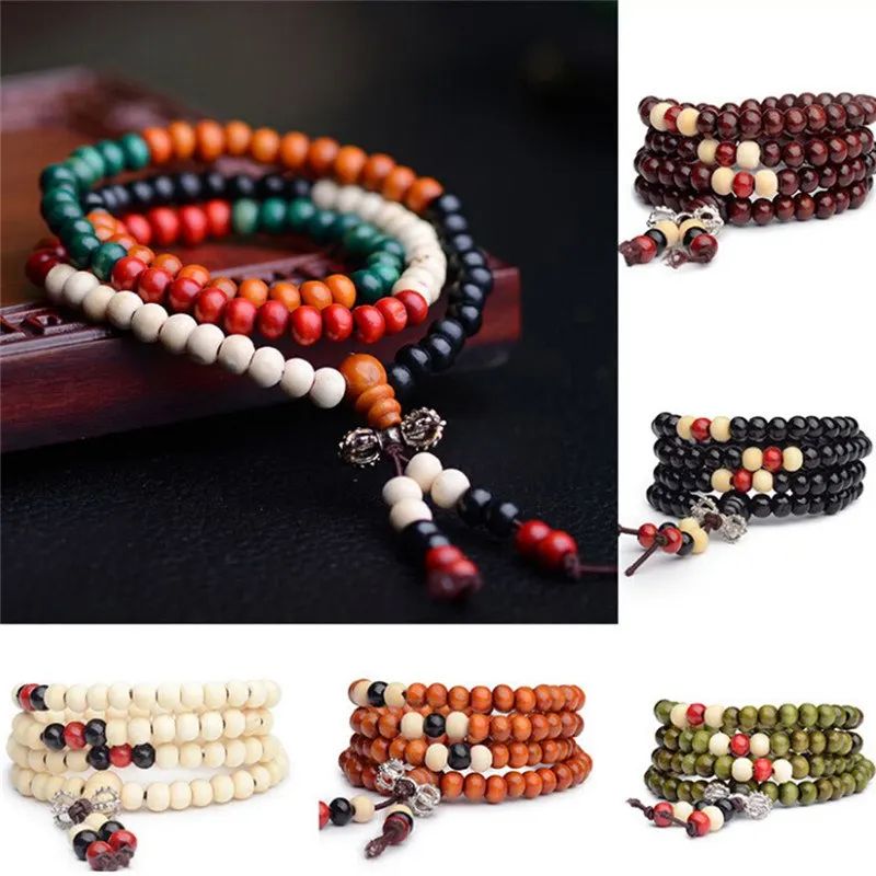 Bracelet Mala 108 Perles | MalaZen - Bois de Santal Bouddhiste