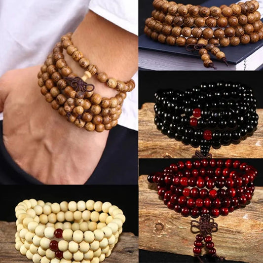 Bracelet Mala 108 Perles | WoodZen - Bois Naturel Noble 5 Couleurs