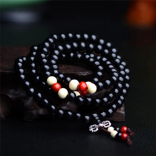 Bracelet Mala 108 Perles | MalaZen - Bois de Santal Bouddhiste