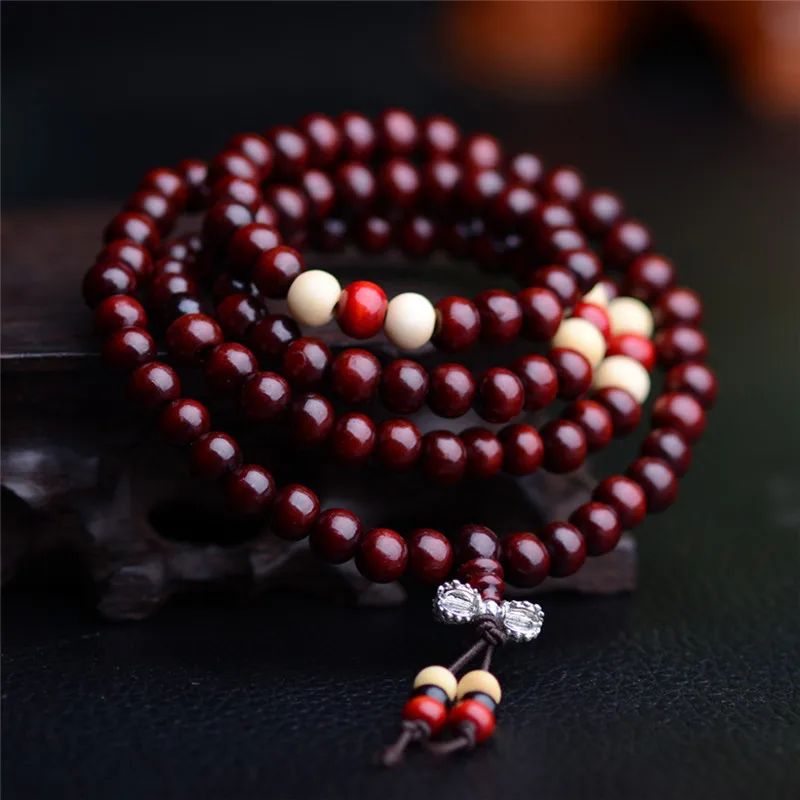 Bracelet Mala 108 Perles | MalaZen - Bois de Santal Bouddhiste