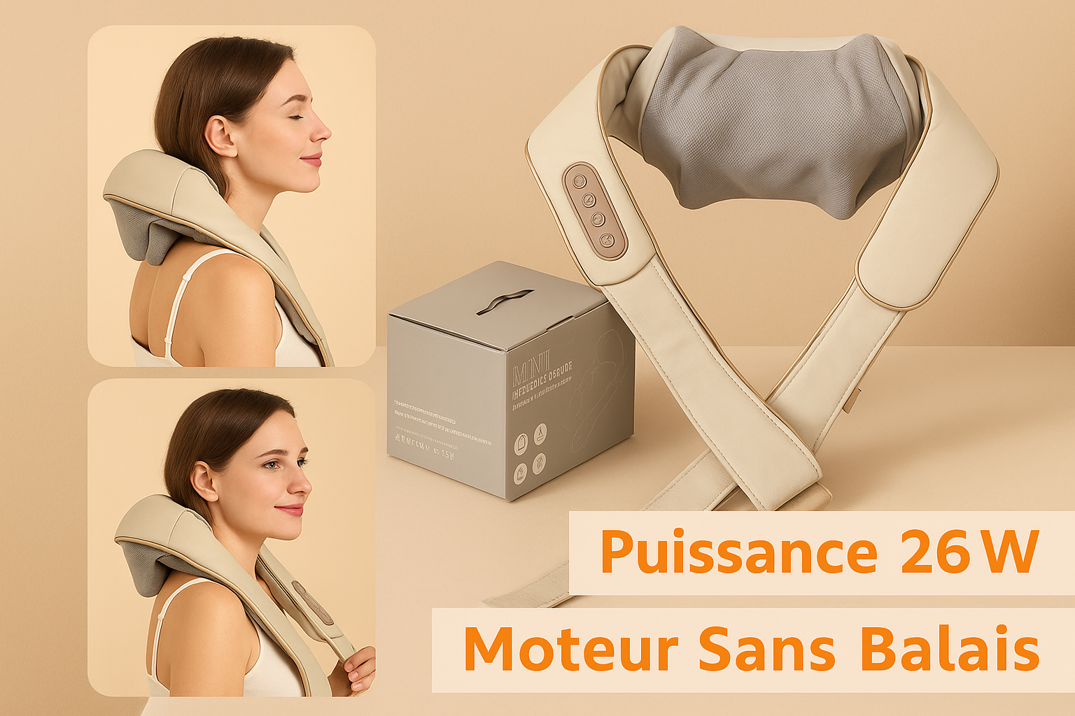 appareil massage dos Variante Beige