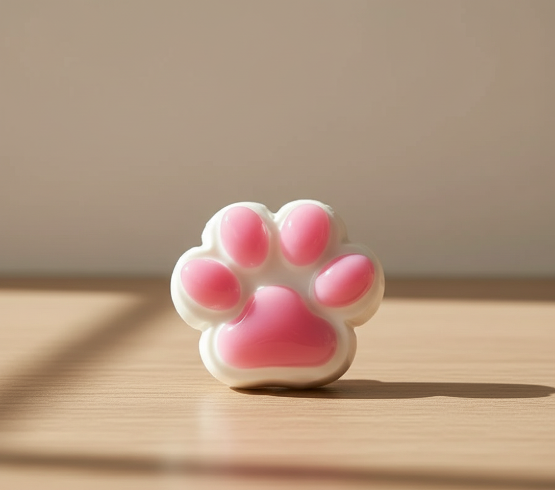 Balle anti-stress patte de chat - Présentation produit