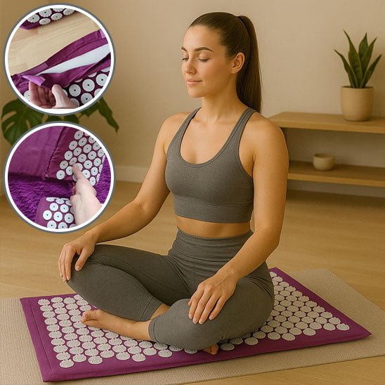 tapis acupression ZenFlow femme en lotusi - La boutique des rituels