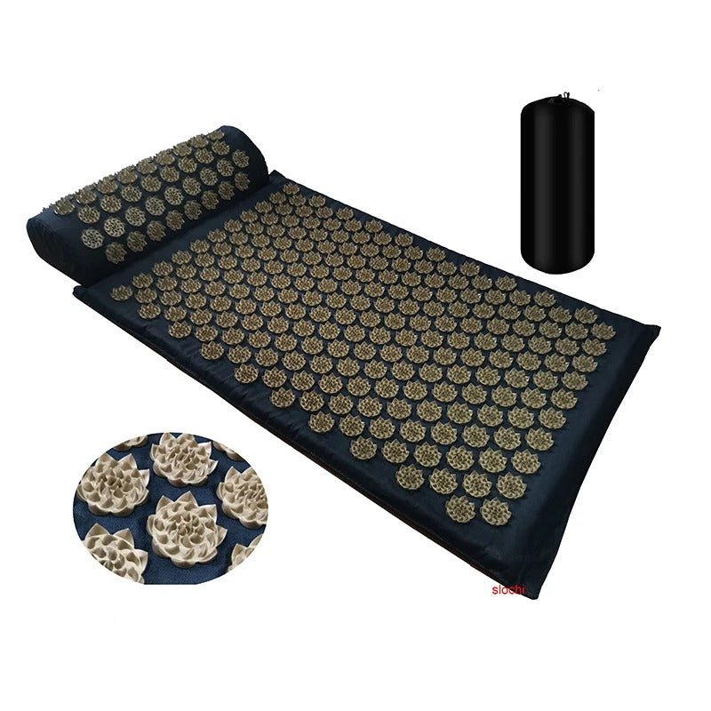 tapis acupression ZenFlow noir et or - La boutique des rituels