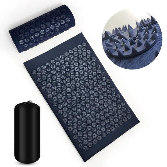 tapis acupression bleu marine
